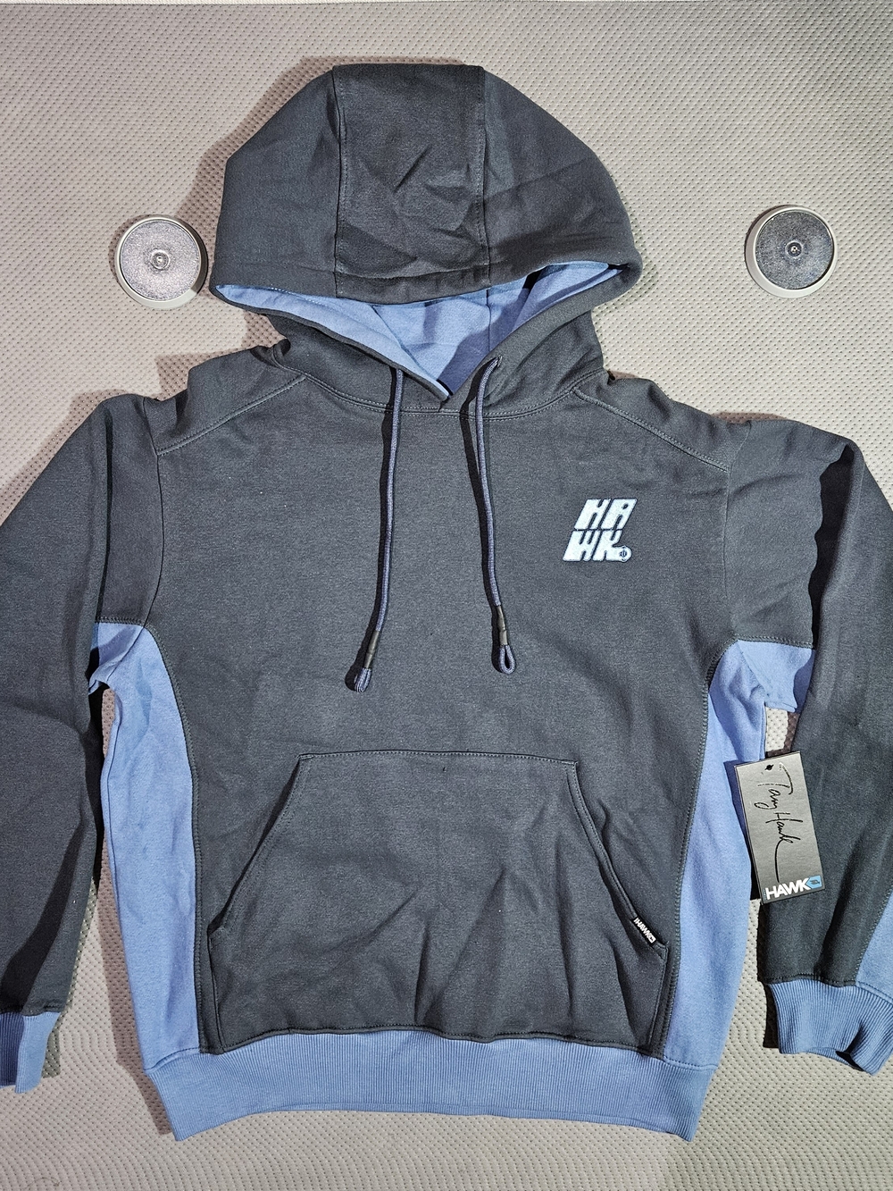 Tony Hawk Black & Blue Men's Hooded Pullover Sweatshirt